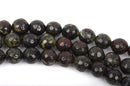 10mm Round DRAGON BLOOD JASPER Beads, Faceted Natural Gemstones, full strand, about 39 beads, gja0120