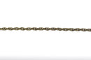 1 yard (3 feet) BRONZE Triple Link Chain, links are 5x3mm, fch0434a