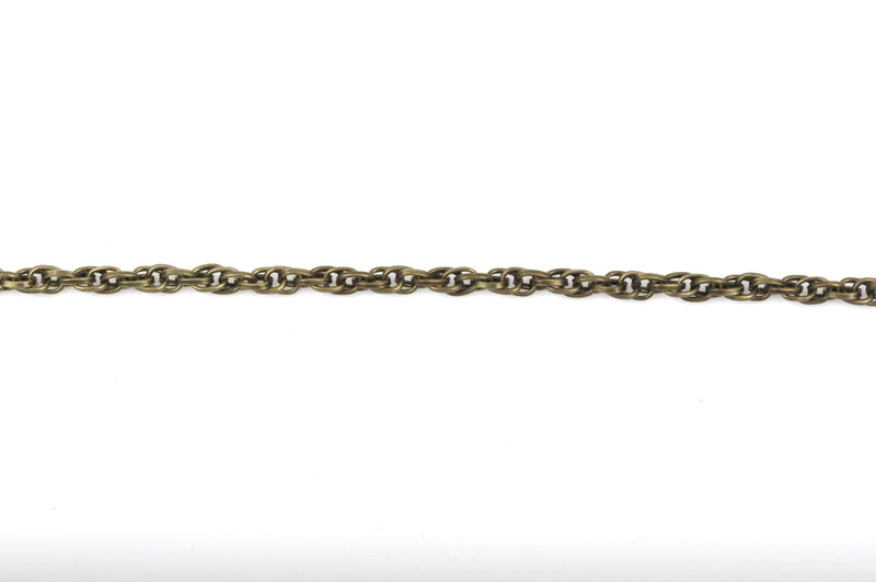 1 yard (3 feet) BRONZE Triple Link Chain, links are 5x3mm, fch0434a