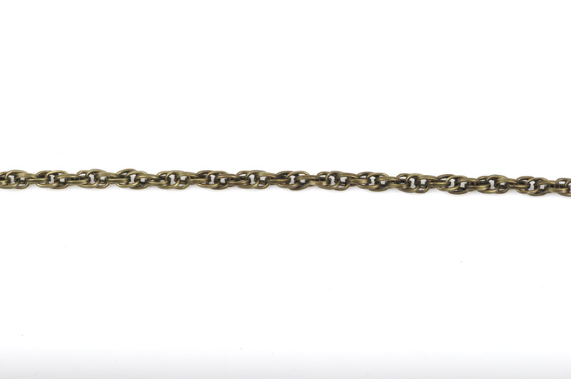 1 yard (3 feet) BRONZE Triple Link Chain, links are 5x3mm, fch0434a