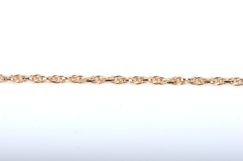 20 yards LIGHT GOLD Triple Link Chain, links are 5x3mm, fch0436b