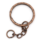 30 Copper Key Rings with Chain, for adding your own charms, beads, 1" diameter fin0554