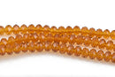 4mm TOPAZ AMBER Rondelle Crystal Beads, Faceted Transparent Glass Crystal Beads, 145 beads, bgl1543