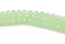 4mm LIGHT GREEN OPAL Glass Crystal Round Beads, Opaque Faceted Beads, 100 beads, bgl1550