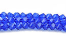 6mm Helix Crystal Beads, Faceted BLUE SAPPHIRE Transparent Glass Crystal Beads, 100 beads, bgl1548
