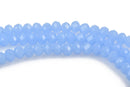 4mm SKY BLUE Opal Rondelle Crystal Beads, Faceted Opaque Glass Crystal Beads, 145 beads, bgl1556