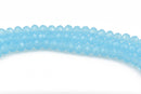 4mm AQUAMARINE BLUE Rondelle Crystal Beads, Faceted Translucent Glass Crystal Beads, 145 beads, bgl1569