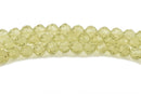 4mm PERIDOT LIGHT GREEN Yellow Glass Crystal Round Beads, Transparent Faceted Beads, 100 beads, bgl1574