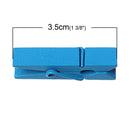 50 bulk package Small Painted Wood Clothespin Clip Findings, BLUE  fin0399
