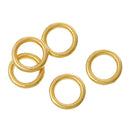 6mm Gold Plated Soldered Closed Jump Rings, 17 gauge, 50 pcs, jum0183a