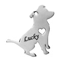 2 Stainless Steel PIT BULL TERRIER Charm Pendants, Pitbull Charms, Dog Shape Charms, Design Metal Stamping Blanks 31x29mm, 15 gauge, chs2482