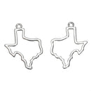 5 Silver TEXAS Charm Pendants, Outline State Texas Travel Charm Pendants, 38x30mm, chs2488