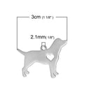 2 Stainless Steel LABRADOR RETRIEVER Charm Pendants, Dog Shape Charms, Design Metal Stamping Blanks 30x24mm, 15 gauge, CHS2492