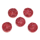 10 Round Resin Metallic Bright Rose Red/Rose PINK DRUZY CABOCHONS, faux glitter druzy, 12mm, cab0432