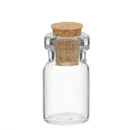 10 Tiny Glass Bottles Vials, 2.5cm tall, potion jars, 24mm x 10mm, cork included, fin0557