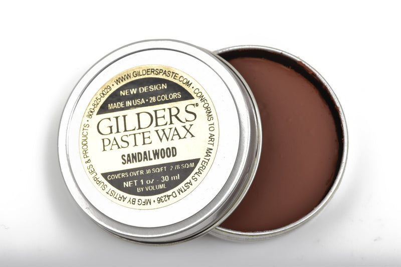 SANDALWOOD Gilders Paste, Wax Patina Paint,  Wax Gilders Paste, 1 oz, 30ml, pnt0018