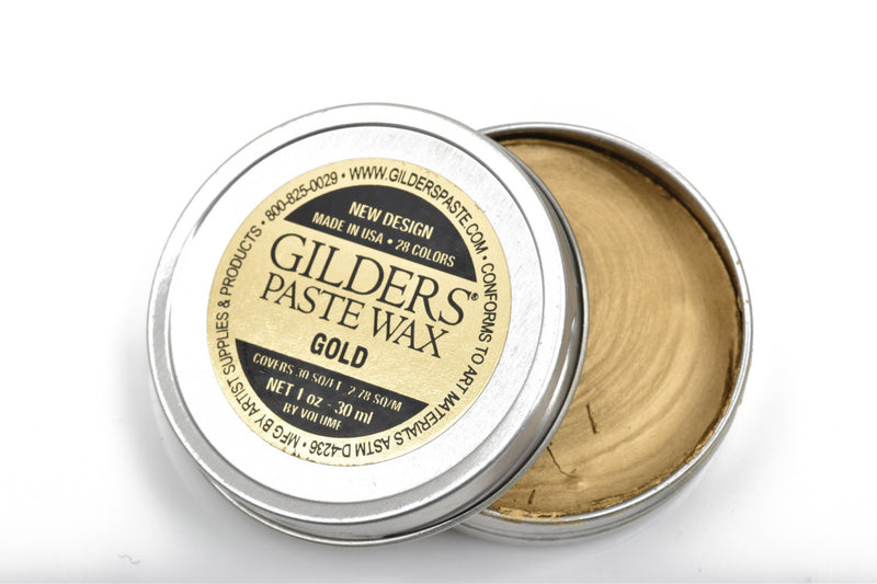 GOLD METALLIC Gilders Paste, Wax Patina Paint,  Wax Gilders Paste, 1 oz, 30ml, pnt0028