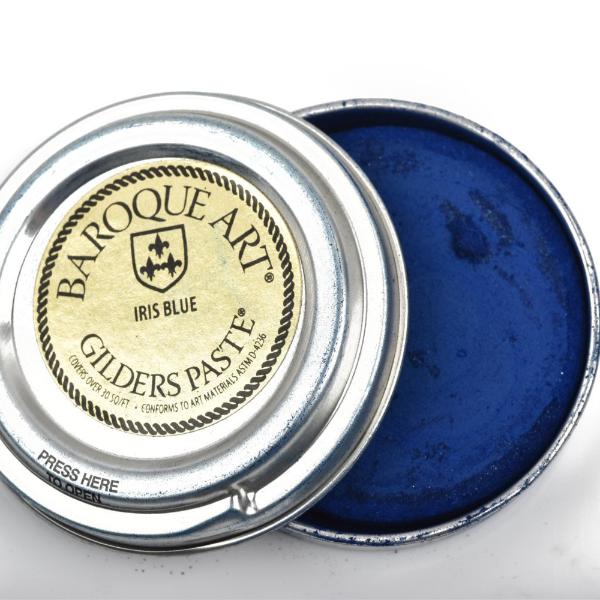 IRIS BLUE Gilders Paste, Wax Patina Paint,  Wax Gilders Paste, 1 oz, 30ml, pnt0030