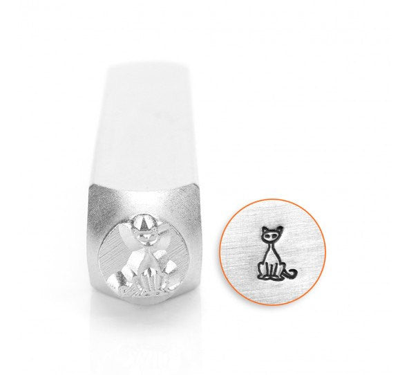 ImpressArt Metal Design Stamp,  6mm SITTING CAT  tol0116