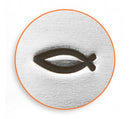 ImpressArt Metal Design Stamp,  6mm JESUS FISH, Christian Ichthys Fish, Ichthus Fish Stamp, tol0548