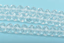 16mm CLEAR CRYSTAL Faceted Glass Crystal Rondelle Beads, 6 large beads, bgl1582