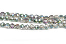 8mm NORTHERN LIGHTS Round Faceted Crystal Glass Beads, 1 strand, about 36 beads, bgl1579