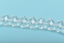 16mm CLEAR CRYSTAL Faceted Glass Crystal Rondelle Beads, 6 large beads, bgl1582
