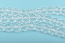 12mm CLEAR CRYSTAL Faceted Glass Crystal Rondelle Beads, 36 large beads, bgl1583