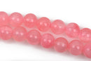 10mm BUBBLEGUM PINK Round Jade Gemstone Beads, full strand, about 40 beads gjd0179
