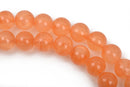 10mm TANGERINE PEACH ORANGE Round Jade Gemstone Beads, full strand, about 40 beads gjd0180