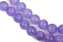 10mm LAVENDER PURPLE Round Jade Gemstone Beads, full strand, about 40 beads gjd0182
