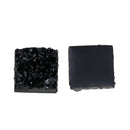 50 Resin BLACK Glitter Druzy Square Cabochons, faux druzy, 12mm, cab0444b