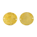 4 Gold Plated SOCCER BALL Connector Link Charms, stamping blanks, 1-1/4" chg0413