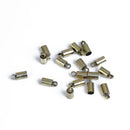 20 Brass End Caps for Kumihimo Jewelry, Leather Cord End Connectors, Bails, Bead Caps, Fits 3mm cord, fin0592