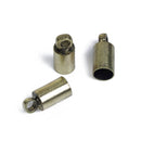 20 Brass End Caps for Kumihimo Jewelry, Leather Cord End Connectors, Bails, Bead Caps, Fits 3mm cord, fin0592