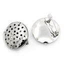 10 Silver Brooch Pin Findings, Metal Lapel Pins, brooch pins, 19mm round, bezel tray, fin0564