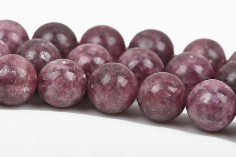 12mm LILAC PURPLE LEPIDOLITE Round Gemstone Beads, lots of pretty chatoyance, full strand, about 33 beads, gms0028