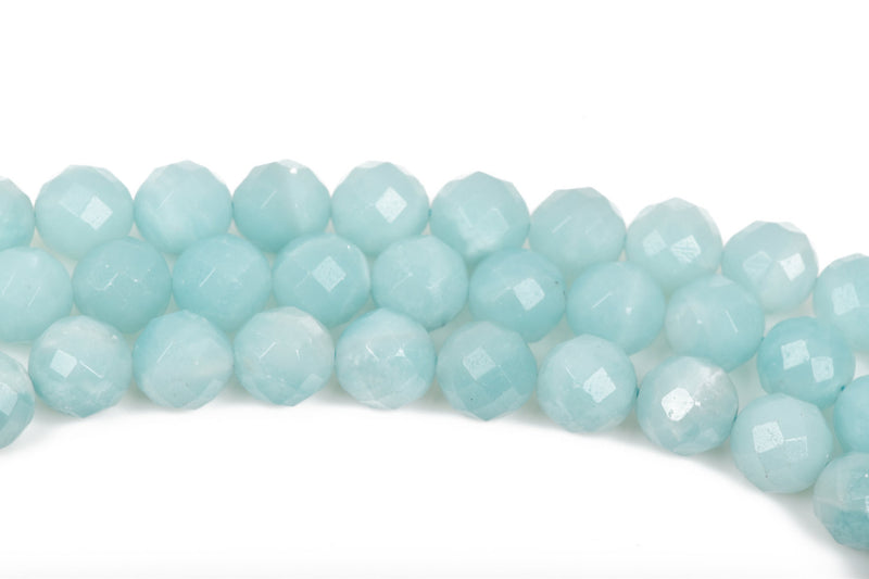 8mm AMAZONITE Round Faceted Gemstone Beads, full strand, about 49 beads, gaz0012