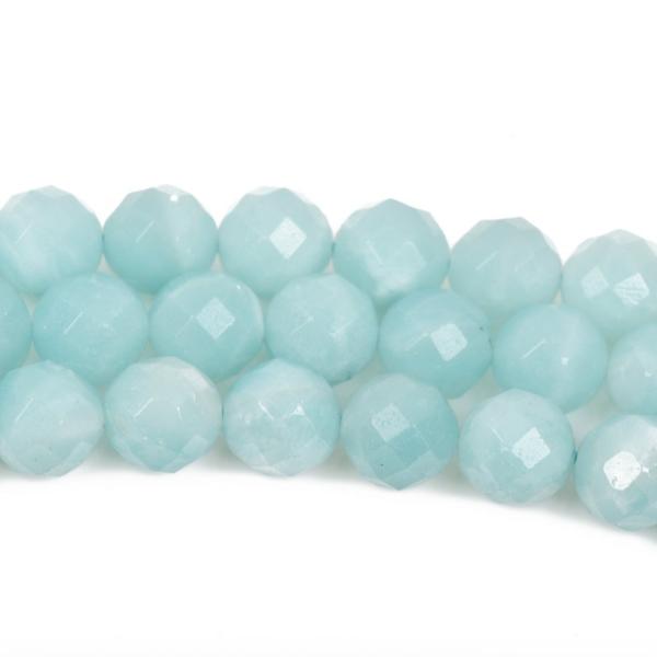 4mm AMAZONITE Round Faceted Gemstone Beads, full strand, about 97 beads, gaz0010