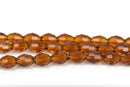 8mm Oval Rice Crystal Beads, Faceted TOPAZ Transparent Glass Crystal Beads, 72 beads, bgl1447