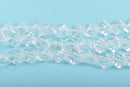 8mm Helix Crystal Beads, Faceted CLEAR Transparent Glass Crystal Beads, 35 beads, bgl1460