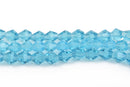 6mm AQUAMARINE BLUE Bicone Glass Crystal Beads, Transparent Faceted Beads, 50 beads, bgl1499