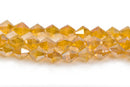 8mm SUNFLOWER YELLOW AB Bicone Glass Crystal Beads, Transparent Faceted Beads, about 35 beads, bgl1463