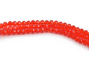 4mm Rondelle Crystal Beads, Faceted RED Transparent Glass Crystal Beads, 145 beads, bgl1537