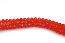 4mm Rondelle Crystal Beads, Faceted RED Transparent Glass Crystal Beads, 145 beads, bgl1537