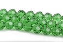4mm GREEN Glass Crystal Round Beads, Transparent Faceted Beads, 100 beads, bgl1525