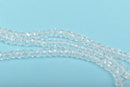 4mm CRYSTAL CLEAR Rondelle Crystal Beads, Faceted Transparent Glass Crystal Beads, 145 beads, bgl1536