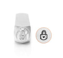 6mm PADLOCK HEART ImpressArt Metal Design Stamp, metal stamping tool, tol0570