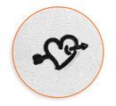 6mm HEART with ARROW ImpressArt Metal Design Stamp, metal stamping tool, tol0565