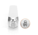 ImpressArt Metal Design Stamp,  6mm SKULL AND BONES tol0200